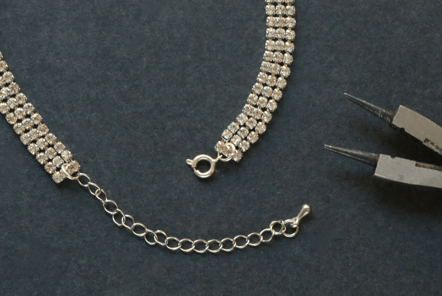 DIY Draped Rhinestone Choker