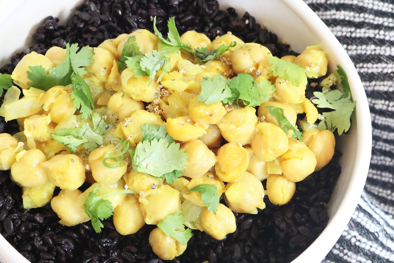 Recipe Coconut Turmeric Chickpeas With Black Rice