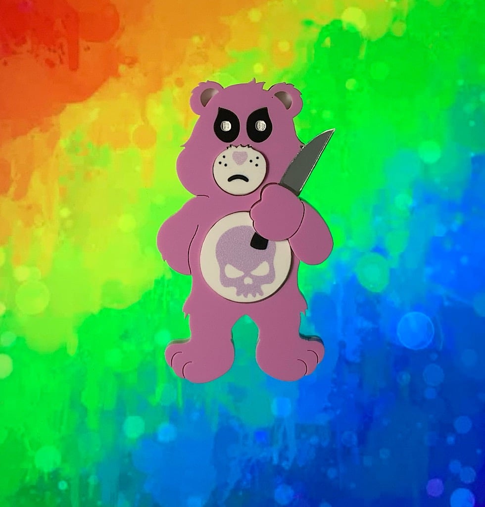 Scare Bear RASPBERRY 2021 Wild Brooches