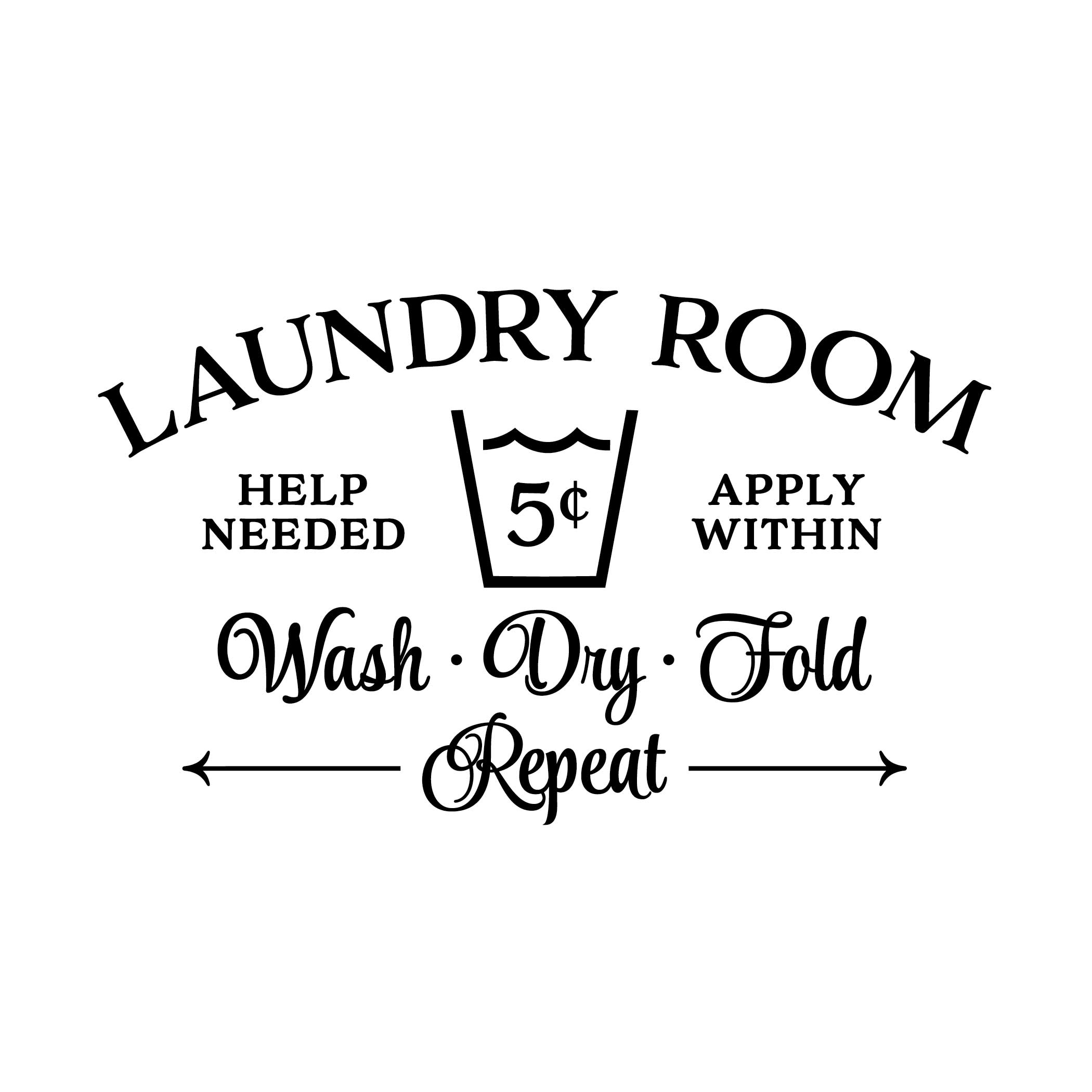 Home & Living Laundry Vinyl Decals Laundry Decorations Laundry Laundry