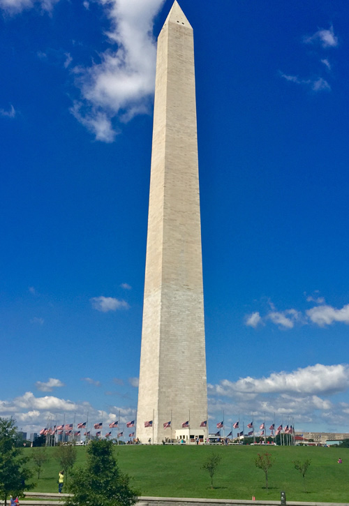 Washington flags at half staff in honor of fallen firefighter