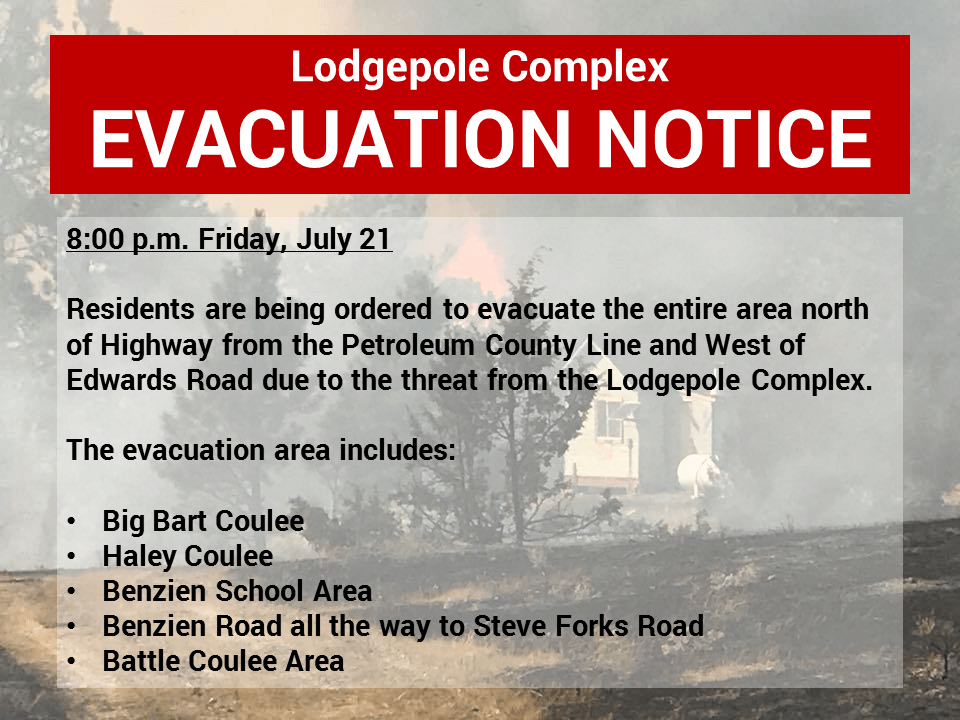 Lodgepole Fire produces large amount of smoke in eastern Montana