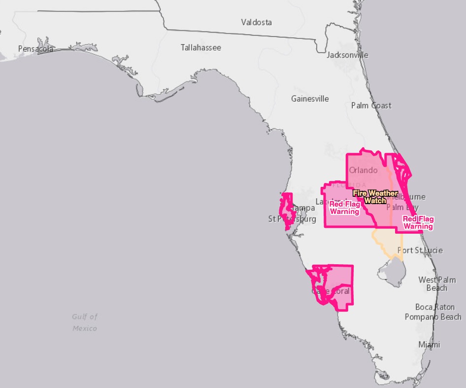 Red Flag Warnings in six states, March 22, 2018 Wildfire Today