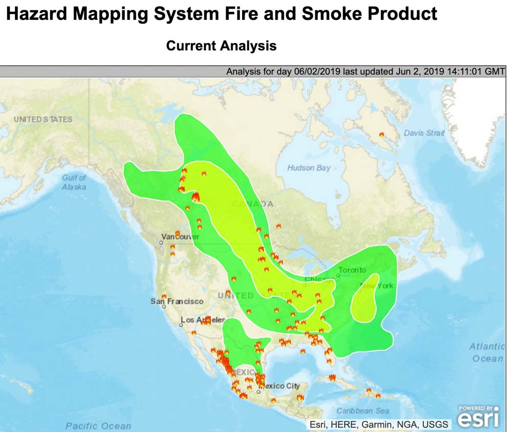 Canadian wildfire smoke decreasing in United States Wildfire Today