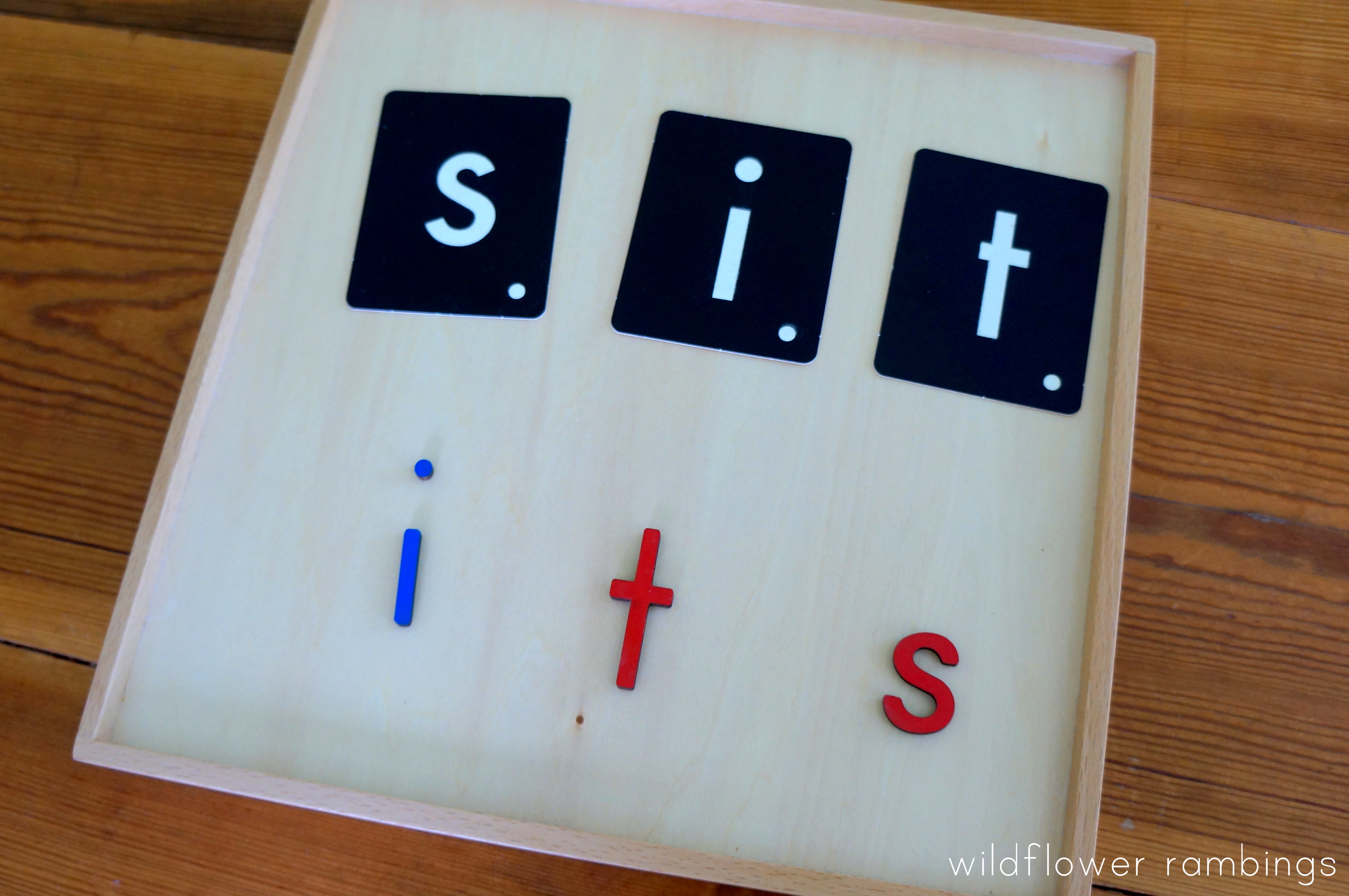 Matching letters with Montessori alphabet materials Wildflower Ramblings