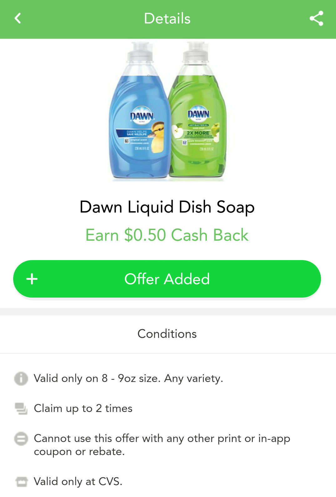 Dawn Dish Liquid 49¢ Thru Wednesday!
