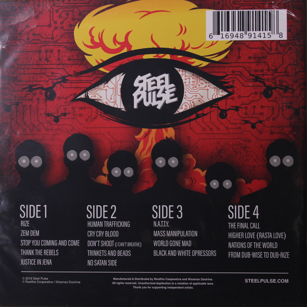 Steel PulseMass ManipulationDBL LPVNLSTLPLS001 Wild Winnipeg