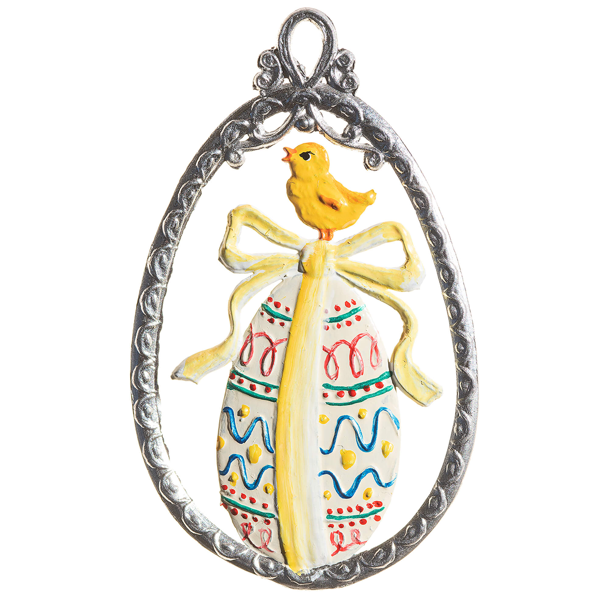 Decorated Egg Ornament by Wilhelm Schweizer EO01 Wilhelm Schweizer Pewter from Jordanwood