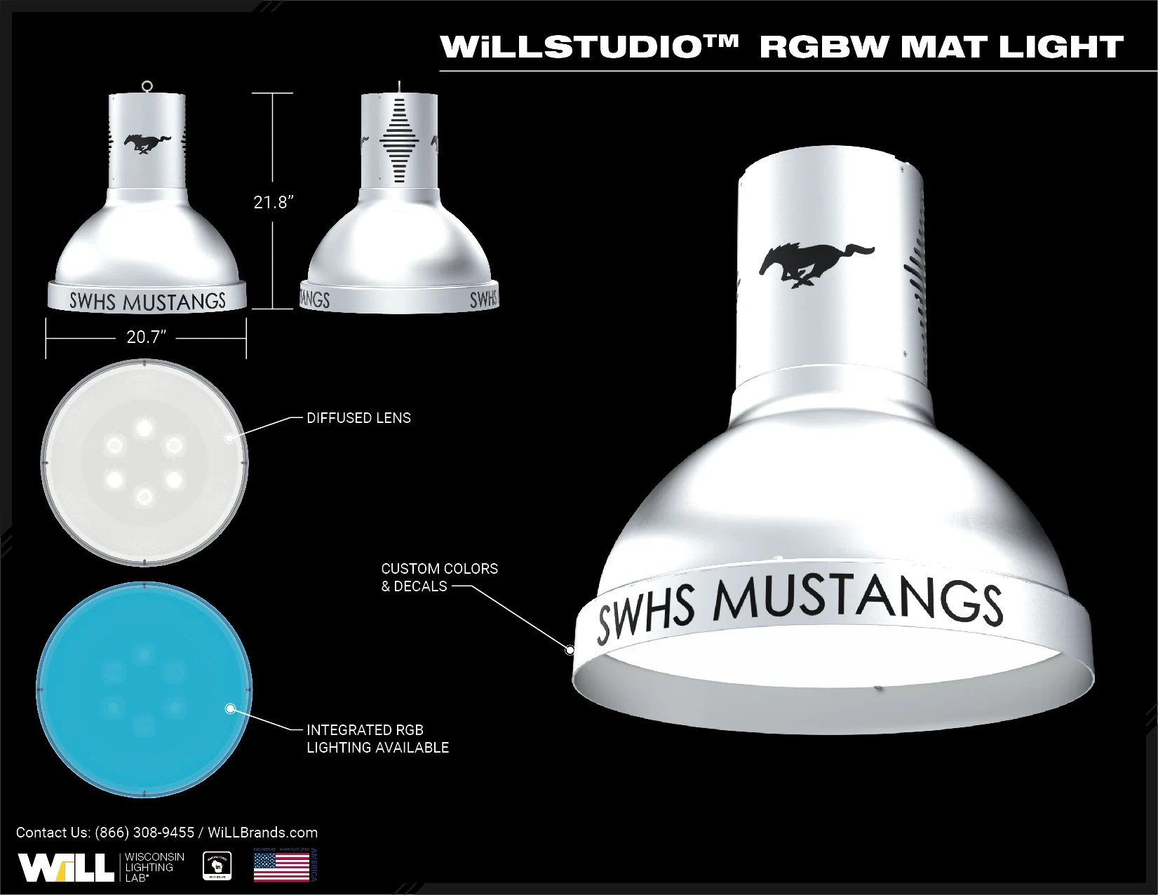 WiLLstudio Custom Wrestling Mat Light Black & Grey Wisconsin