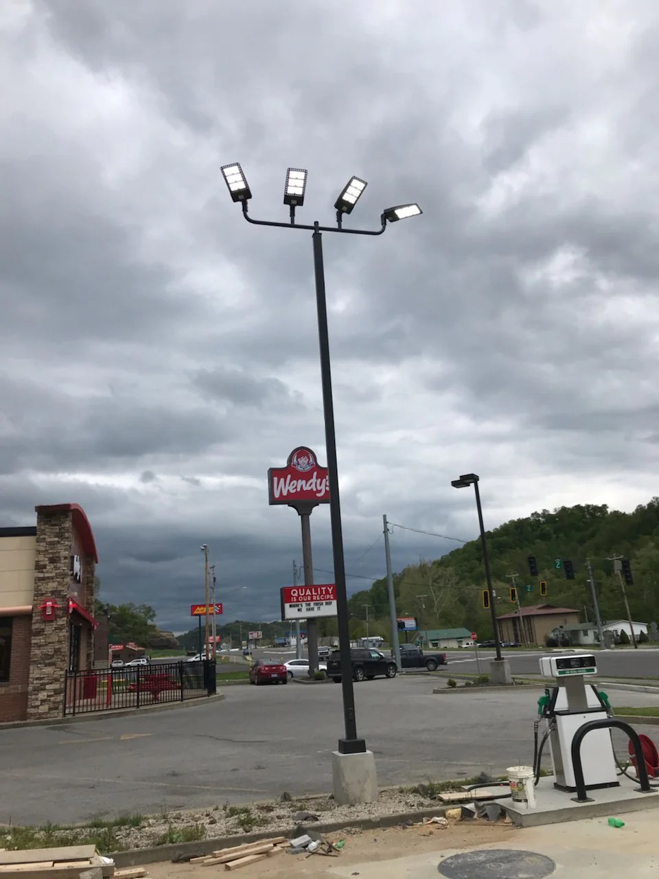 Steel Light Pole Brackets for Parking Lot Application Wisconsin