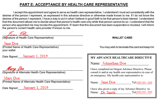 Oregon Advance Health Care Directive (Living Will) Form - Will 