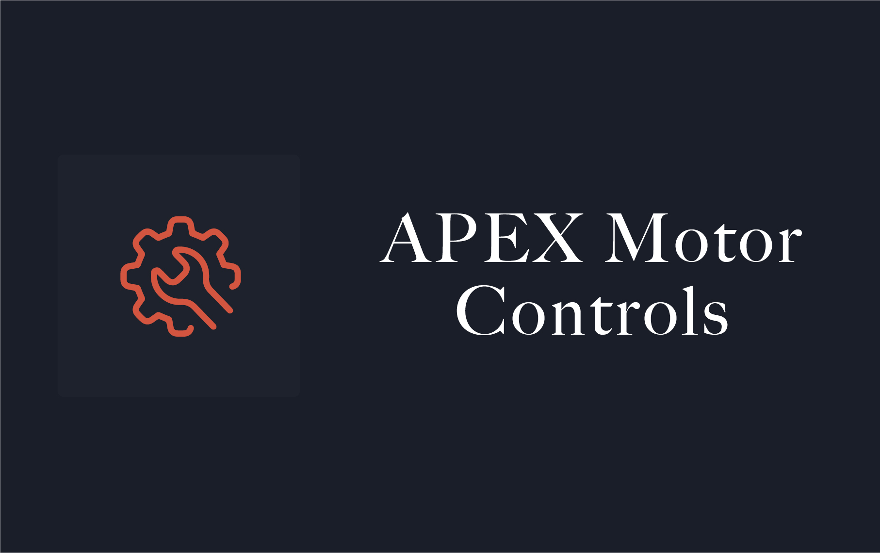 APEX Motor Control The Future of Transportation William Erbey