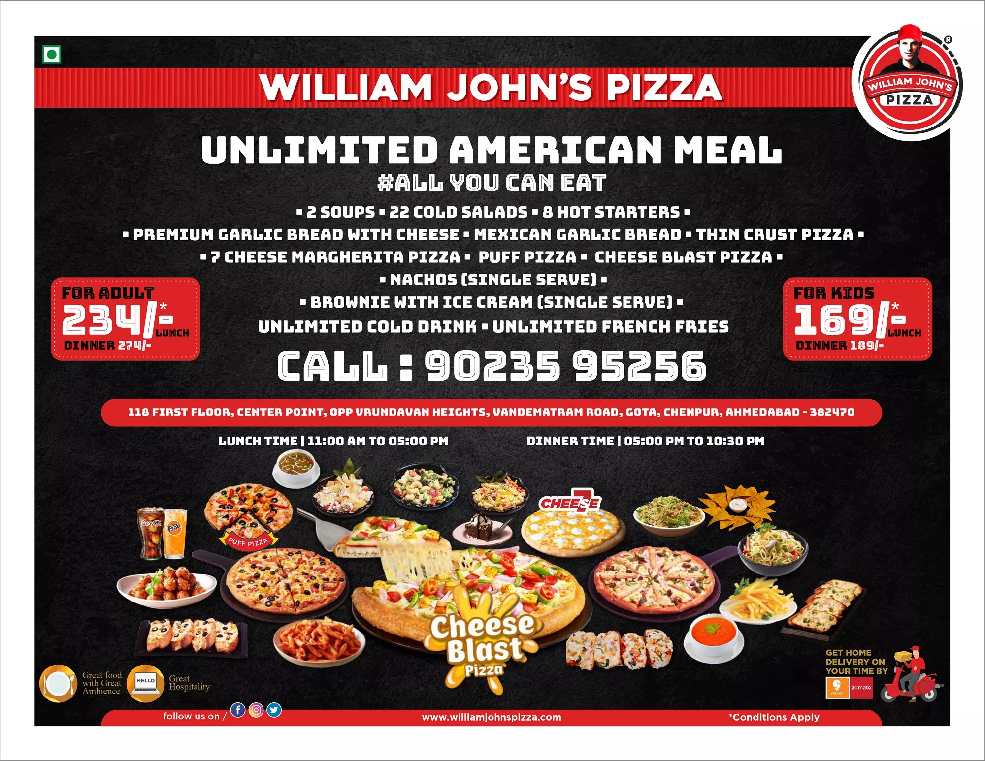 Menu William Johns Pizza