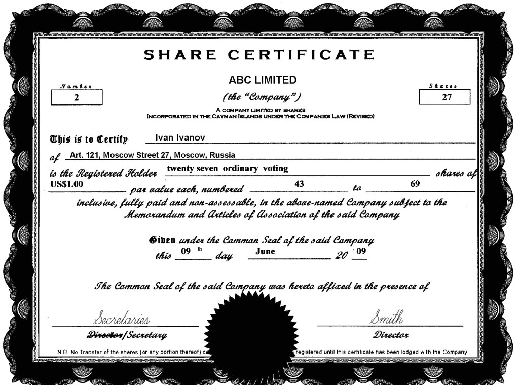 Share Certificate Template Pdf williamsonga.us