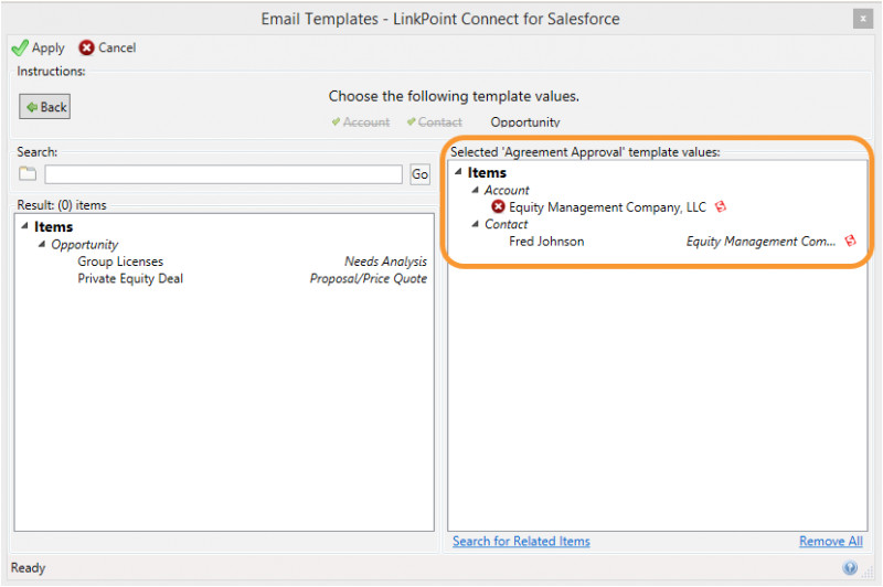 Link In Email Template Salesforce Using Salesforce Email Templates In Outlook Linkpoint360