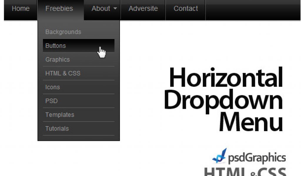 Html Drop Down Menu Templates Free Download Horizontal Menu Bar In HTML