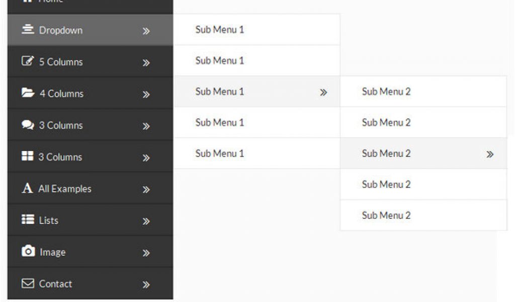 Html Vertical Menu Bar Template 16 Best HTML5 Css3 Jquery Dropdown