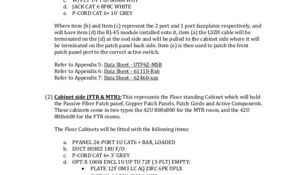 Structured Cabling Proposal Template Technical Proposal Structured Cabling williamsonga.us