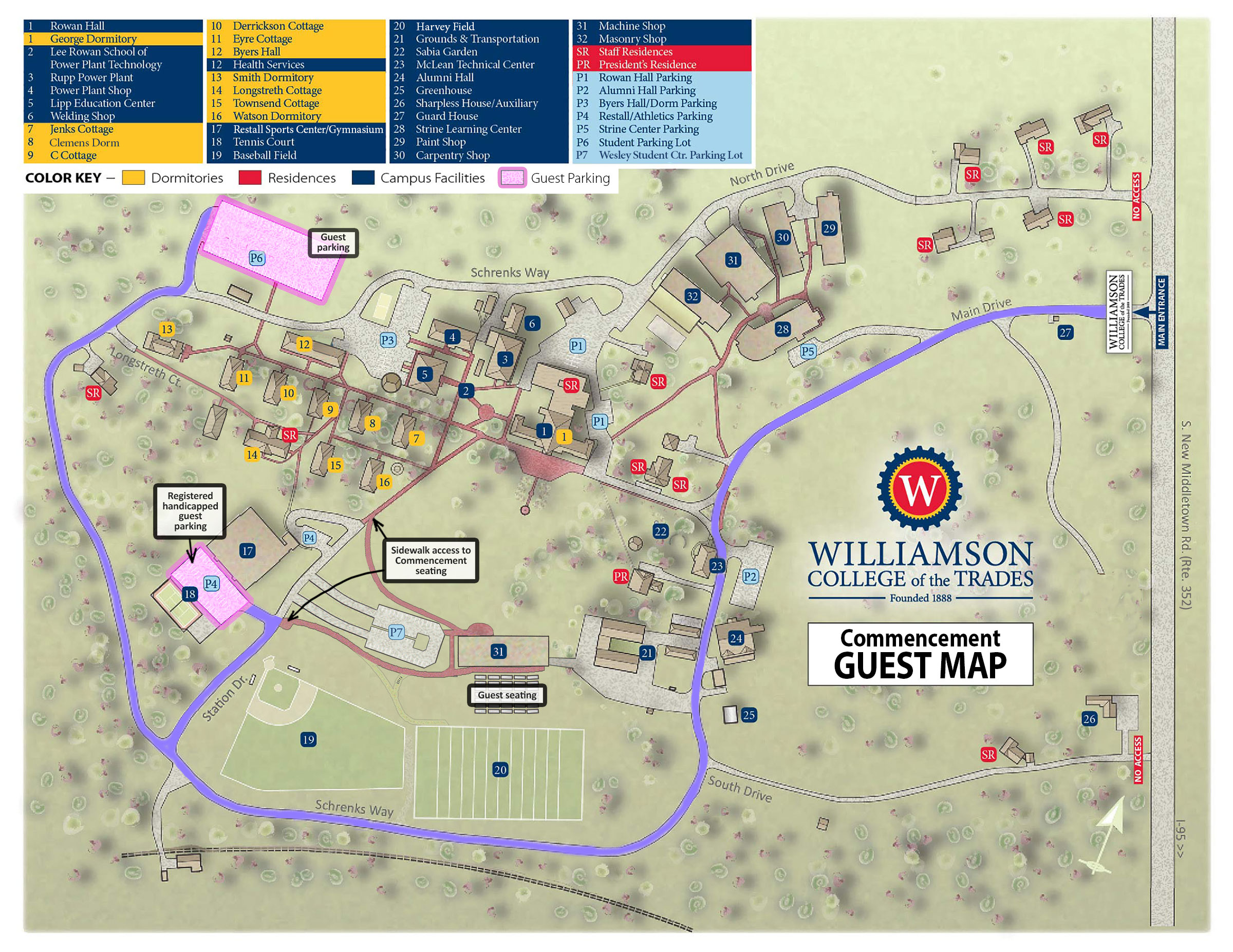 2W3 Commencement (and guest campus map/parking) Williamson College of