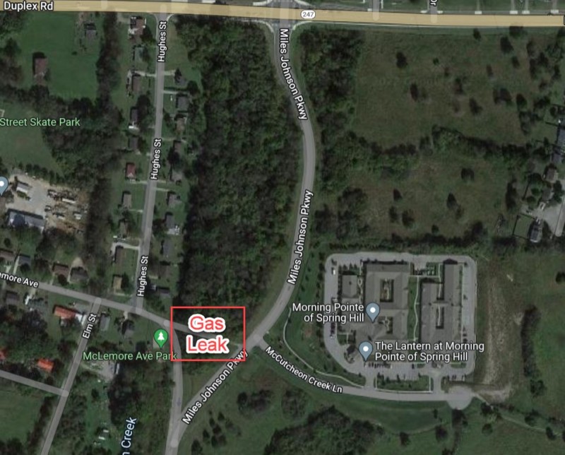 UPDATED Gas Leak in Spring Hill in Area of McLemore Ave and Old Kedron