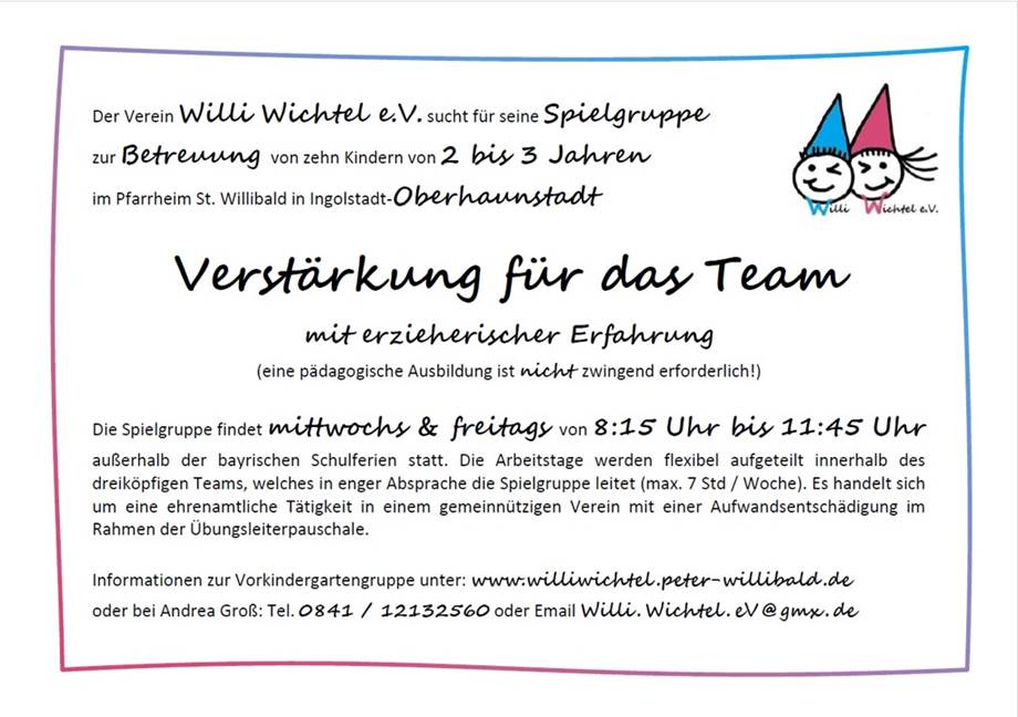 übungsleiterpauschale 2023 Willi Wichtel