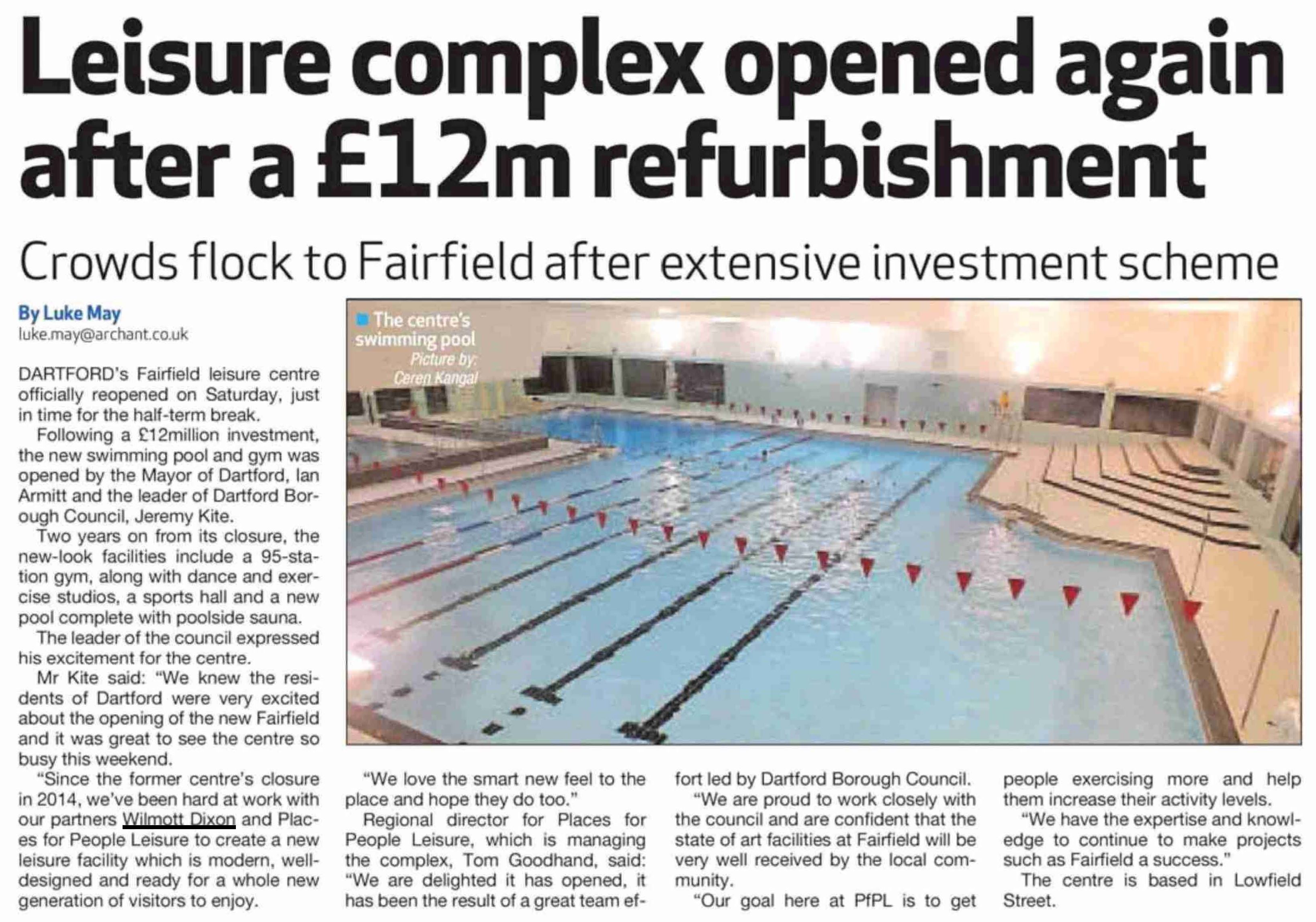 Fairfield Pools & Leisure Centre Willmott Dixon