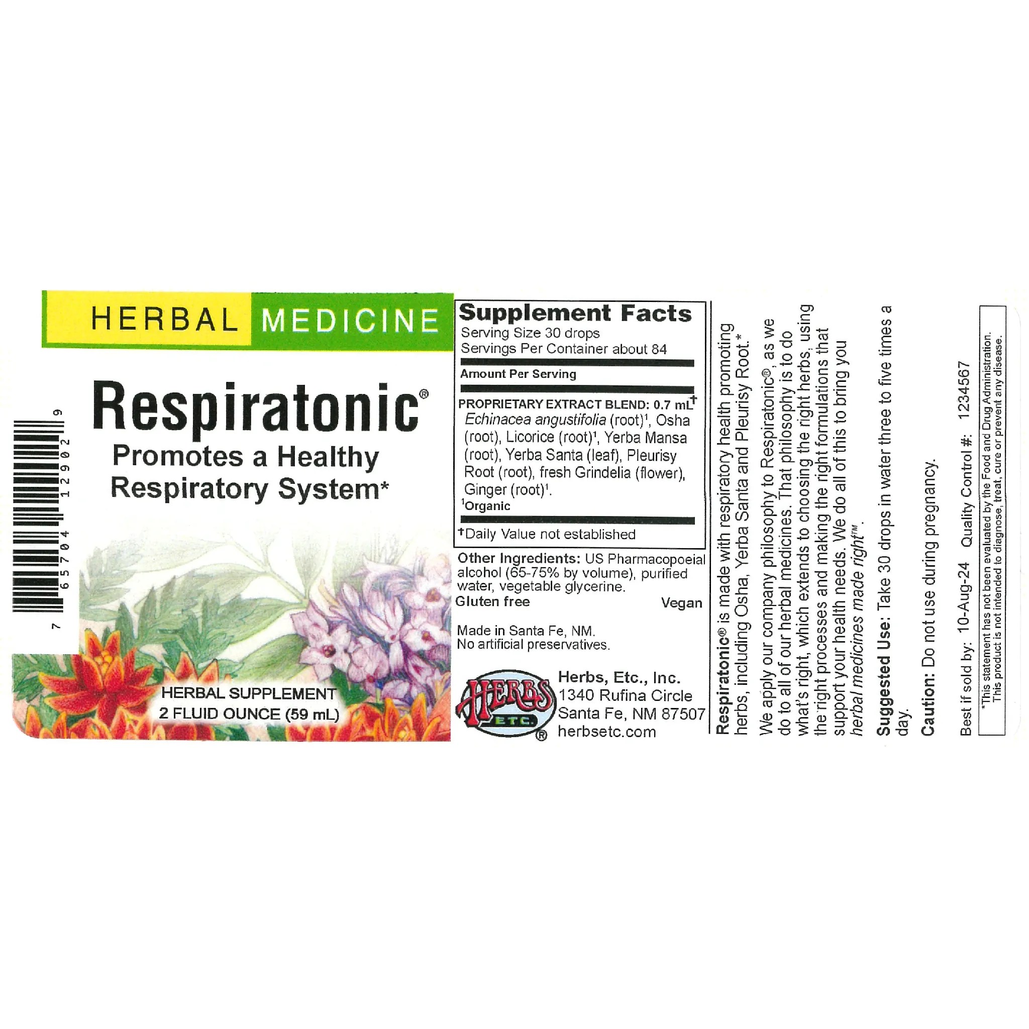 Willner Chemists Herbs Etc Respiratonic by Herbs Etc is a premium