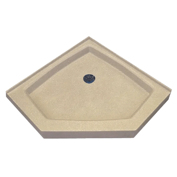 NeoAngle Corner Shower Base in 36x36 or 42x42 Solid Surface Willoughby Industries