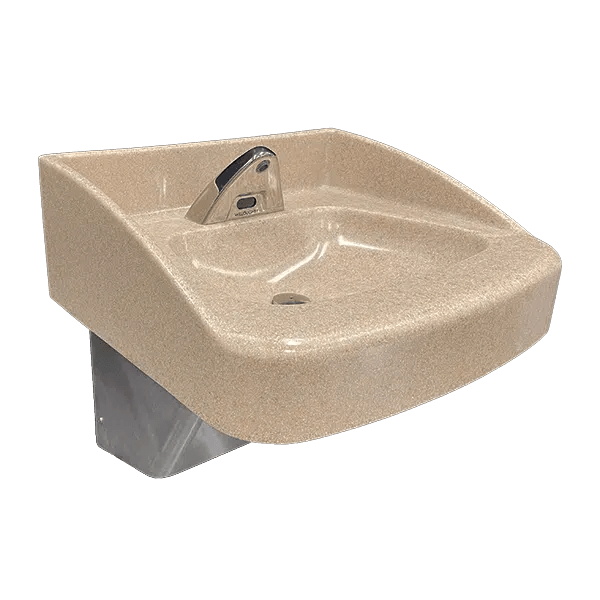 LigatureResistant Solid Surface Lavatory for NonIntegral Faucet