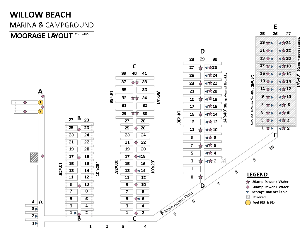 Boat Slip Rentals Willow Beach Harbor