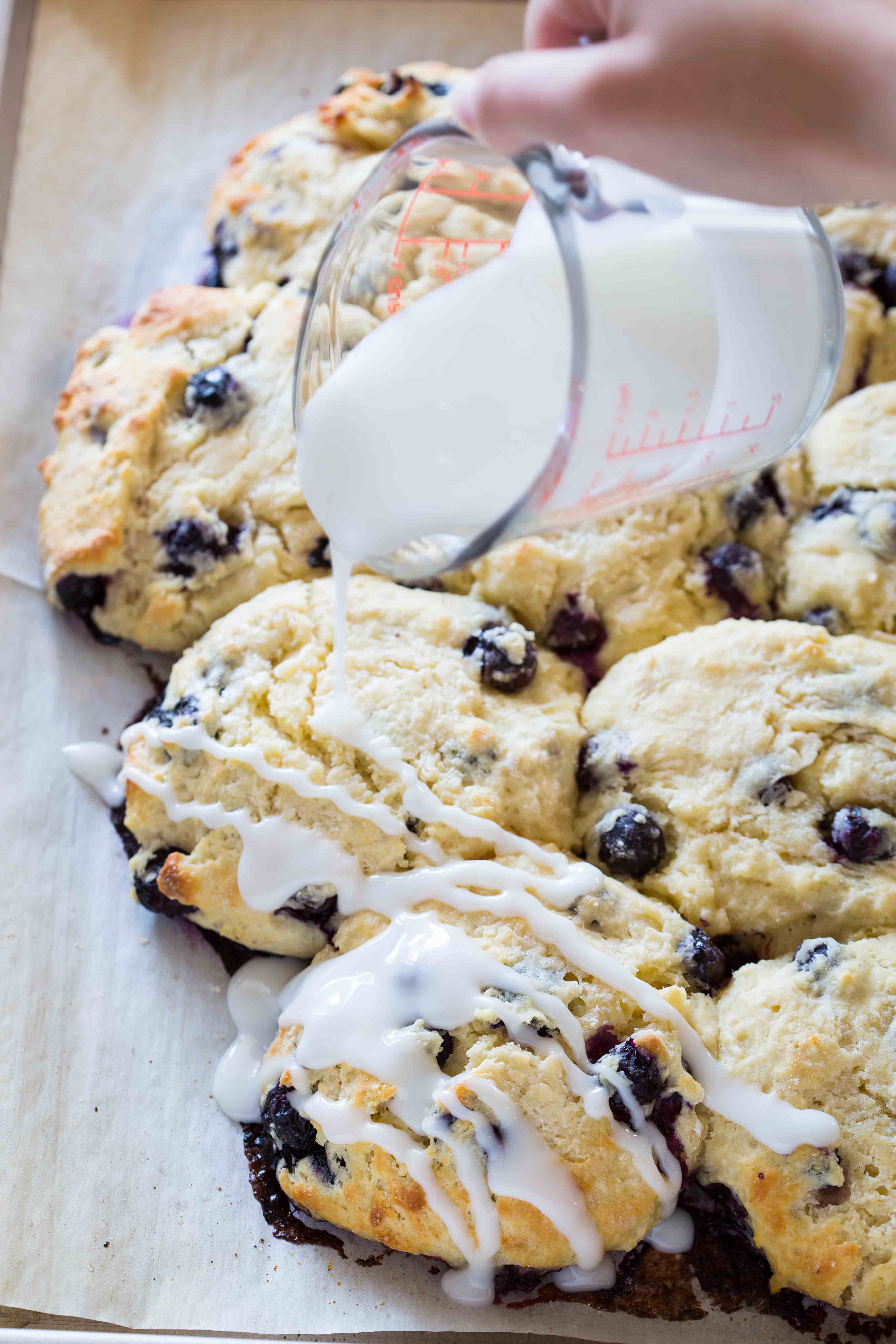 Blueberry Biscuits with Almond Glaze Willow Bird Baking