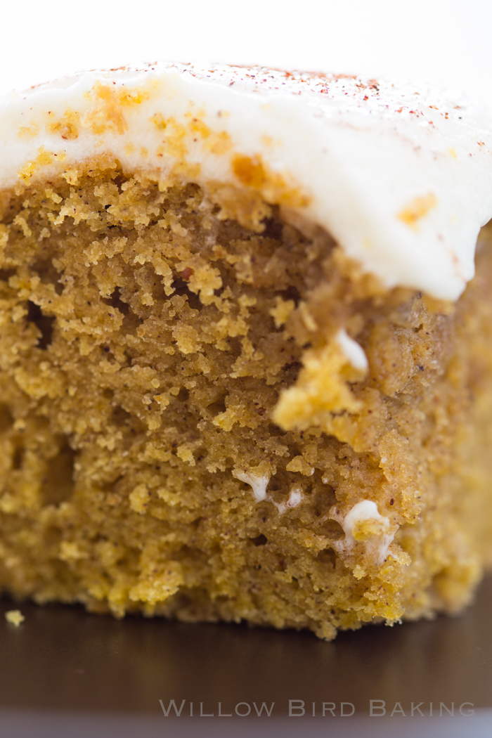 Brown Butter Pumpkin Cake with Whipped Icing Willow Bird Baking