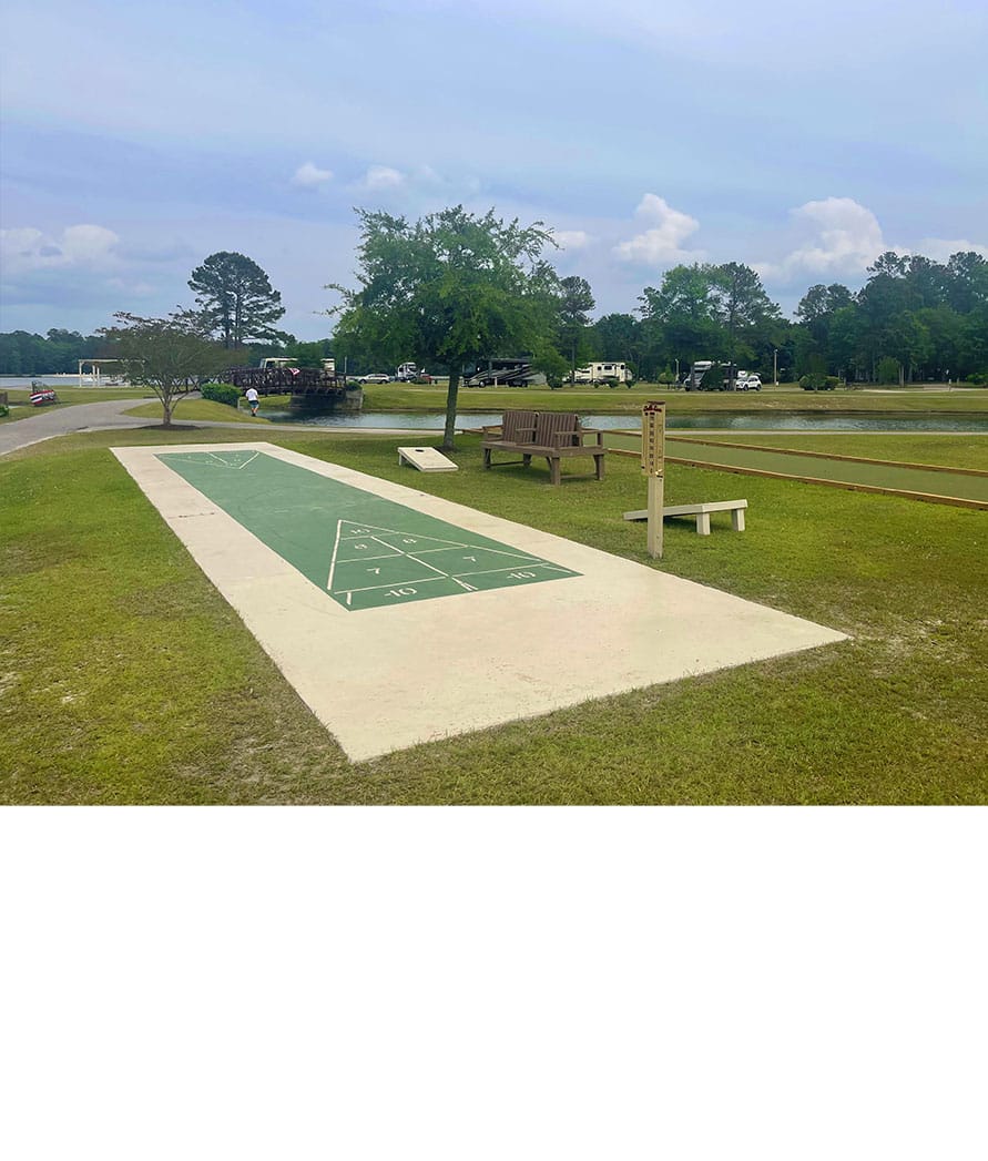 shuffleboard WillowTree RV Resort & Campground Myrtle Beach Campgrounds