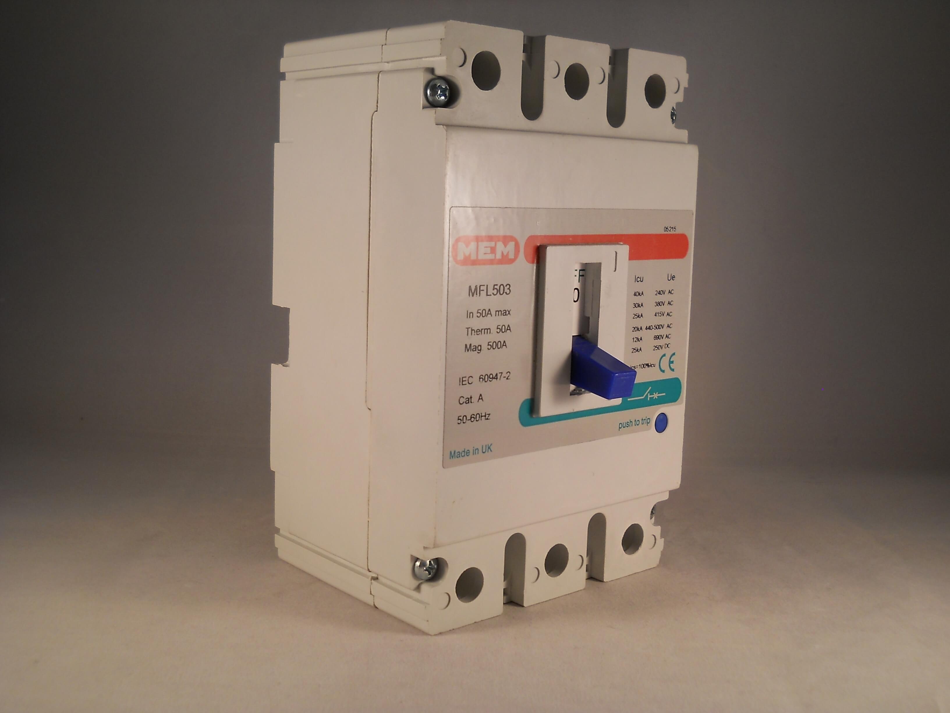 MEM MCCB 50 Amp Triple Pole 50A 3 Phase Breaker Bill TLF503 Memshield 2