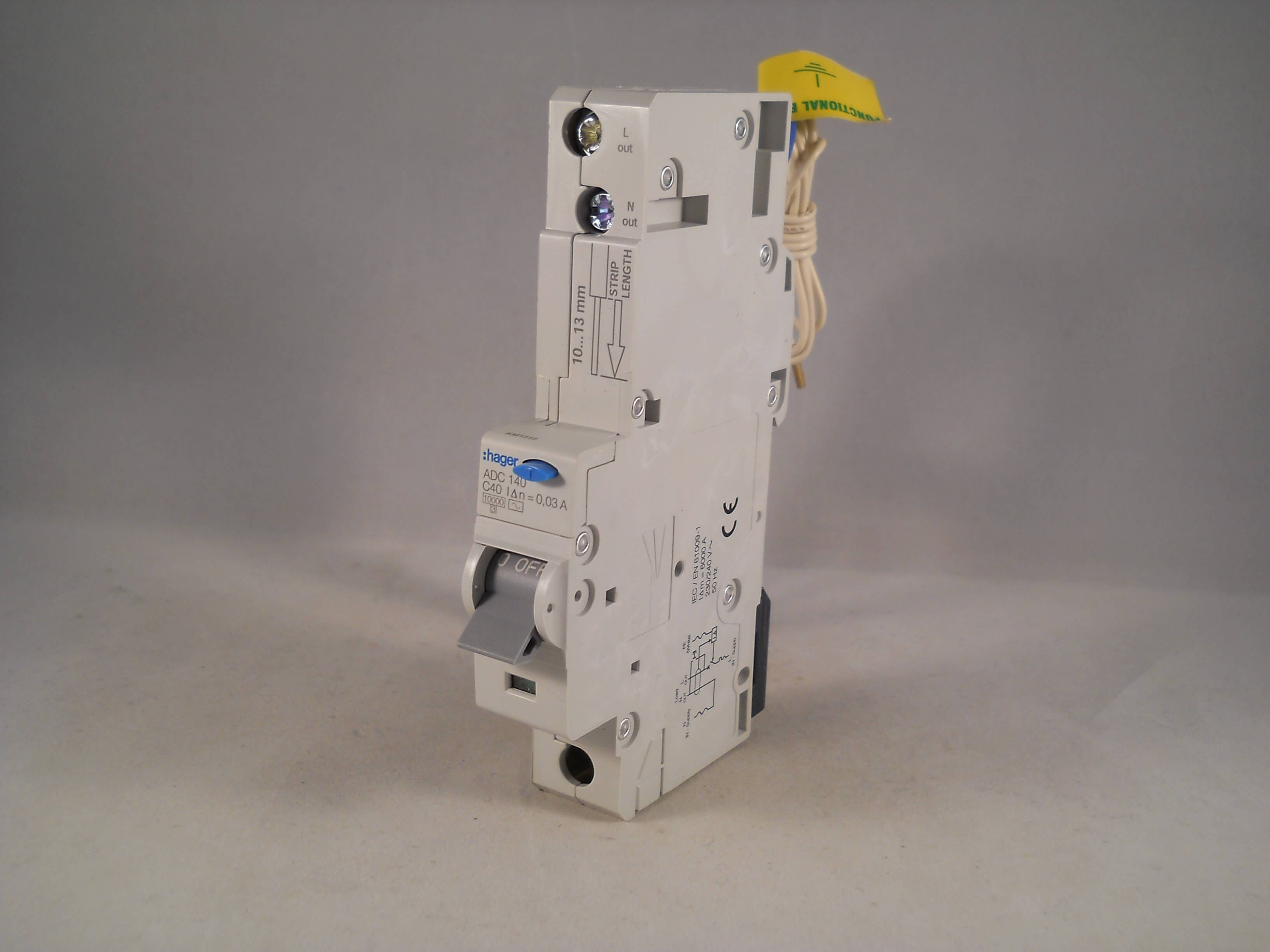 Hager RCBO 40 Amp 30mA Type C 40A 106761 C40 ADC Range ADC140 NEW