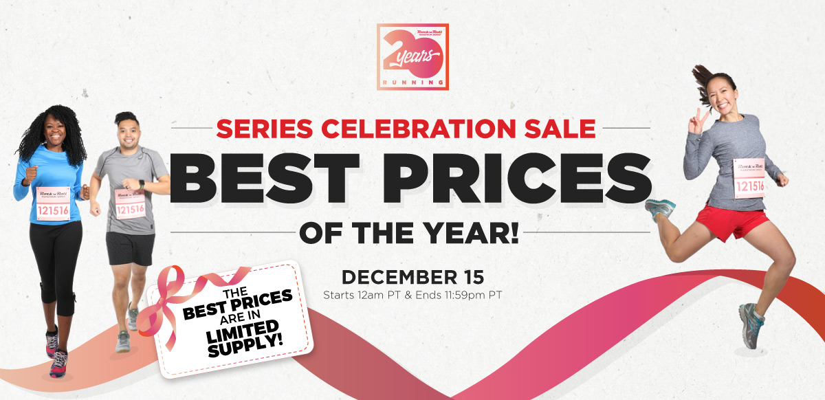 Today Only!! 24hour Sale on All Rock 'n' Roll Races Worldwide! Will