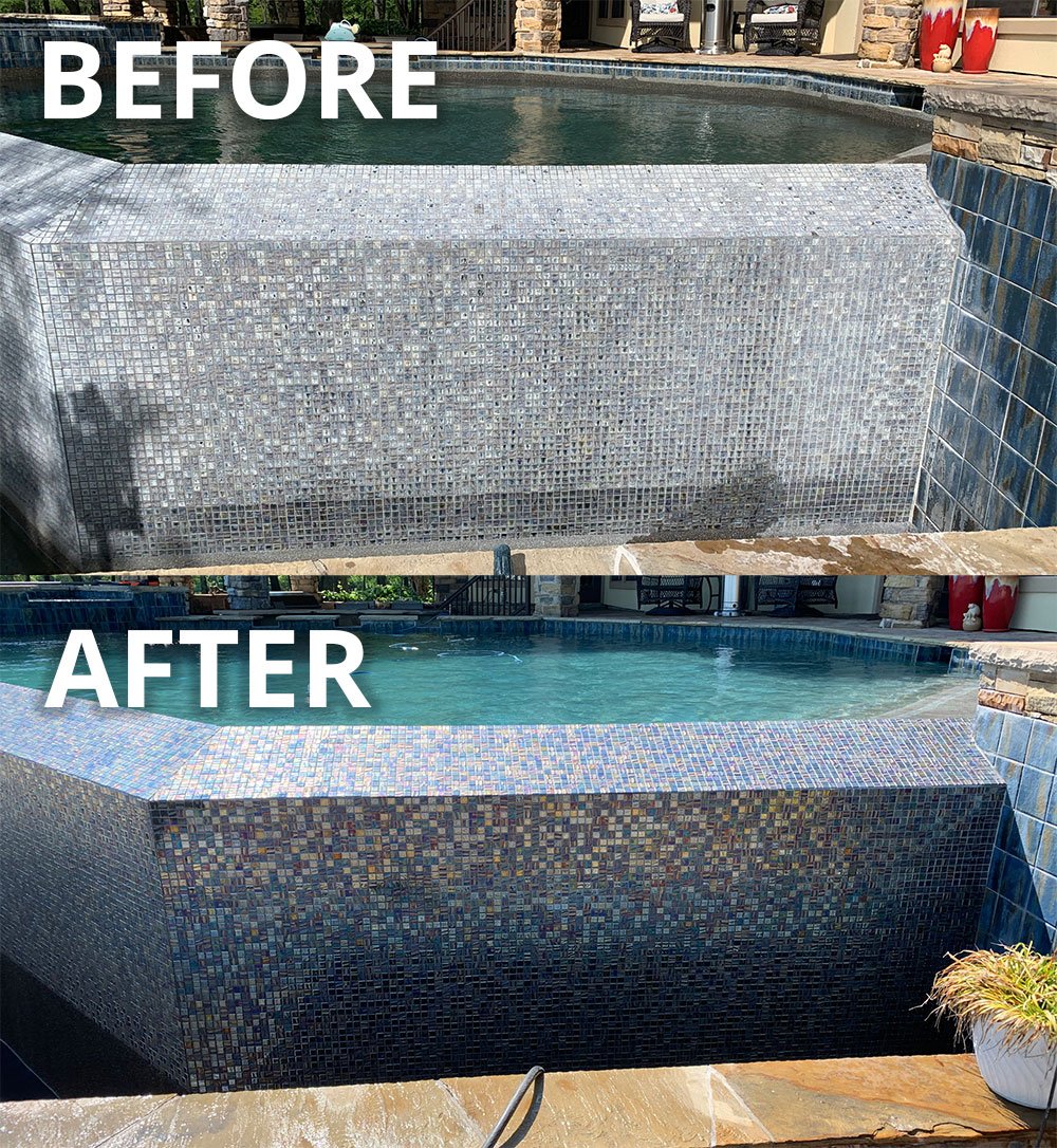 Pool Tile & Surface Cleaning with Dustless Blasting Willsha Pools