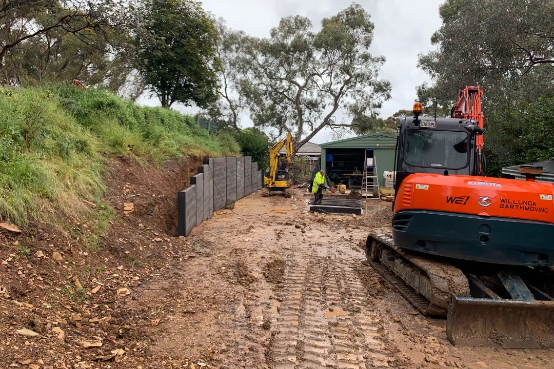 Retaining Walls Adelaide Hills Willunga Earthmoving