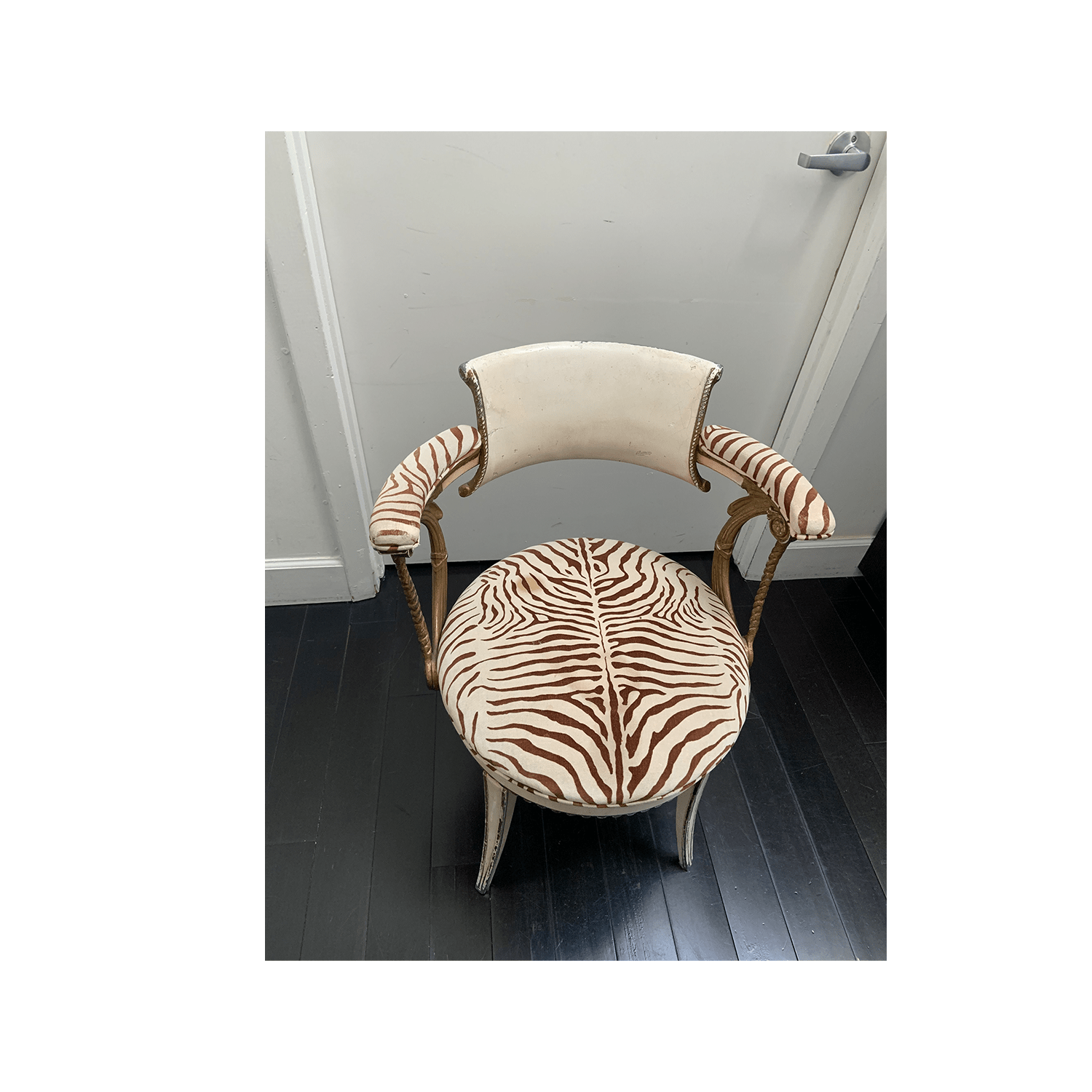 Wick Design Zebra Print Chair Wick Design