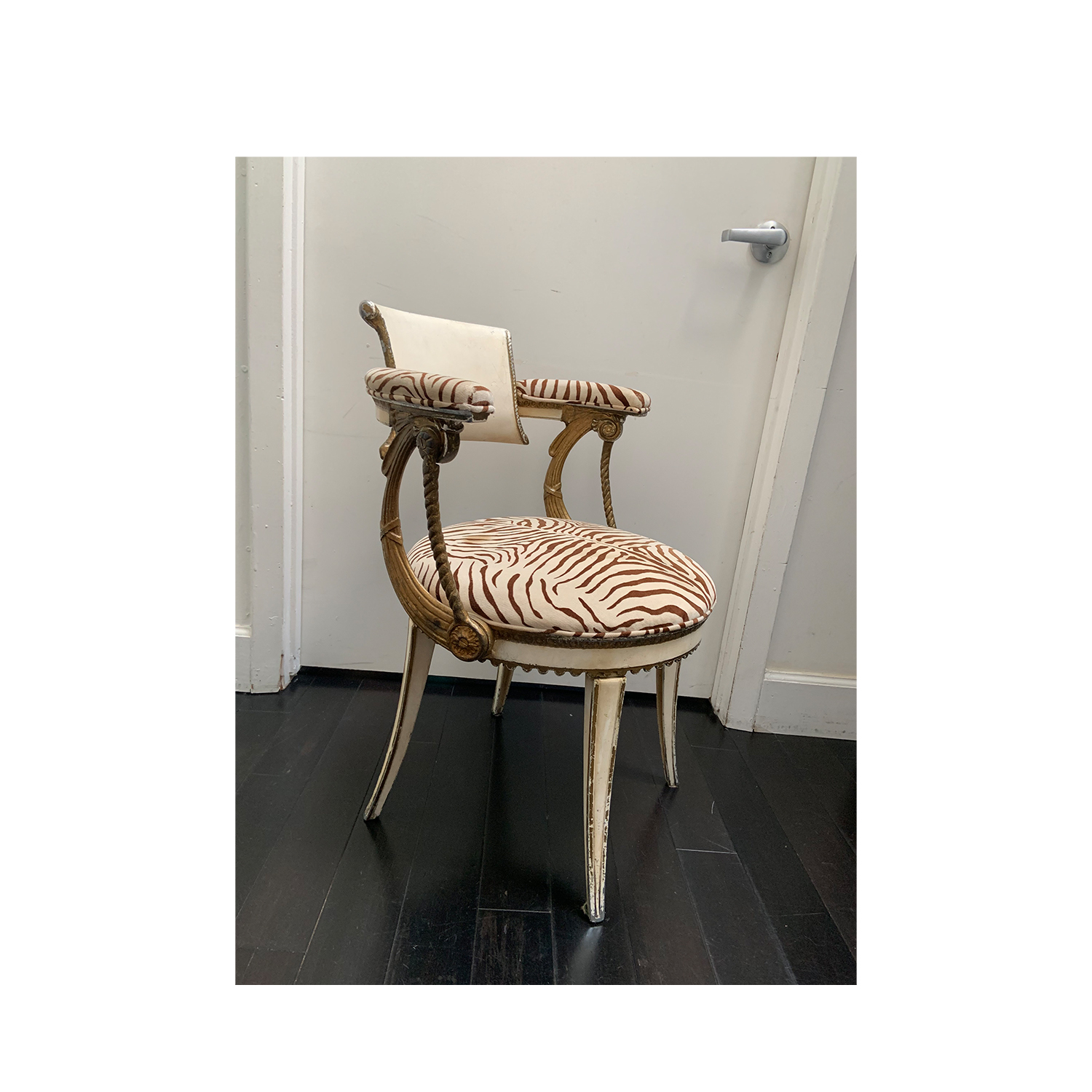 Wick Design Zebra Print Chair Wick Design