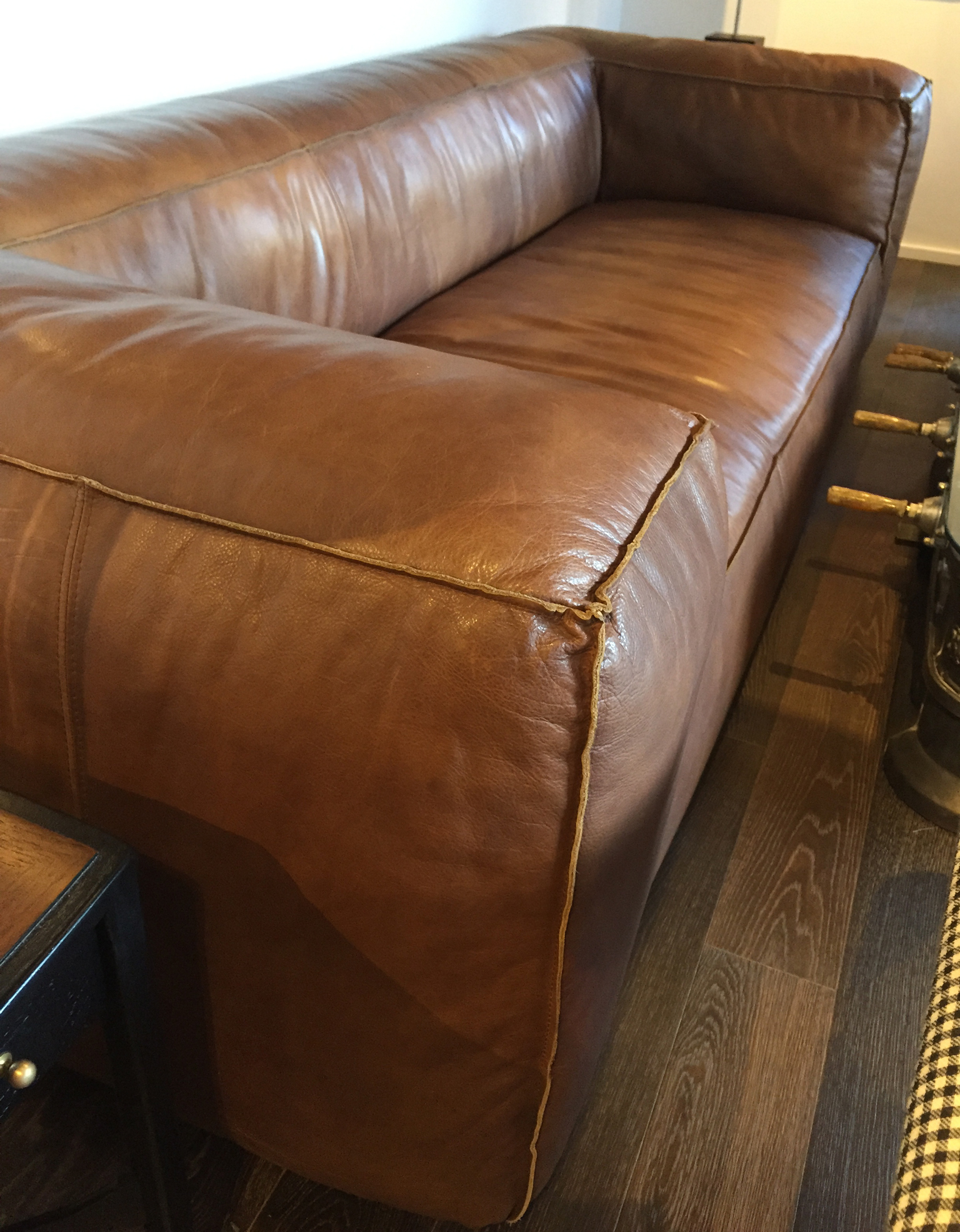 Wick Design Square Leather Sofa Wick Design