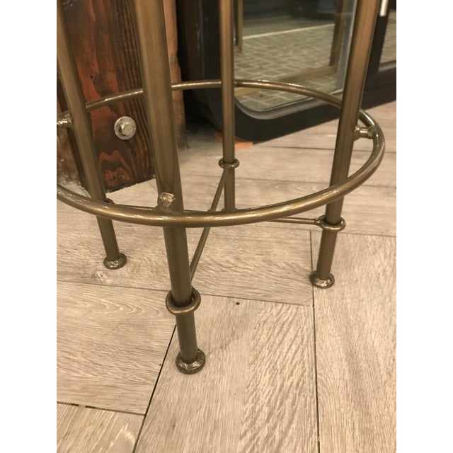 Wick Design Rustic Gray Leather Counter Stool Wick Design