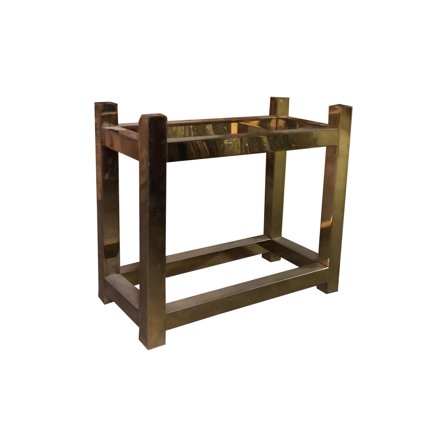 Wick Design French MidCentury Modern Brass Table Base Wick Design