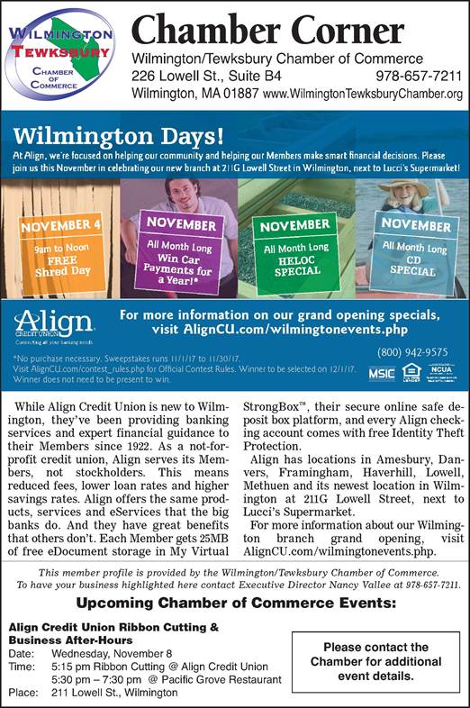 CHAMBER CORNER Learn About Align Credit Union Of Wilmington