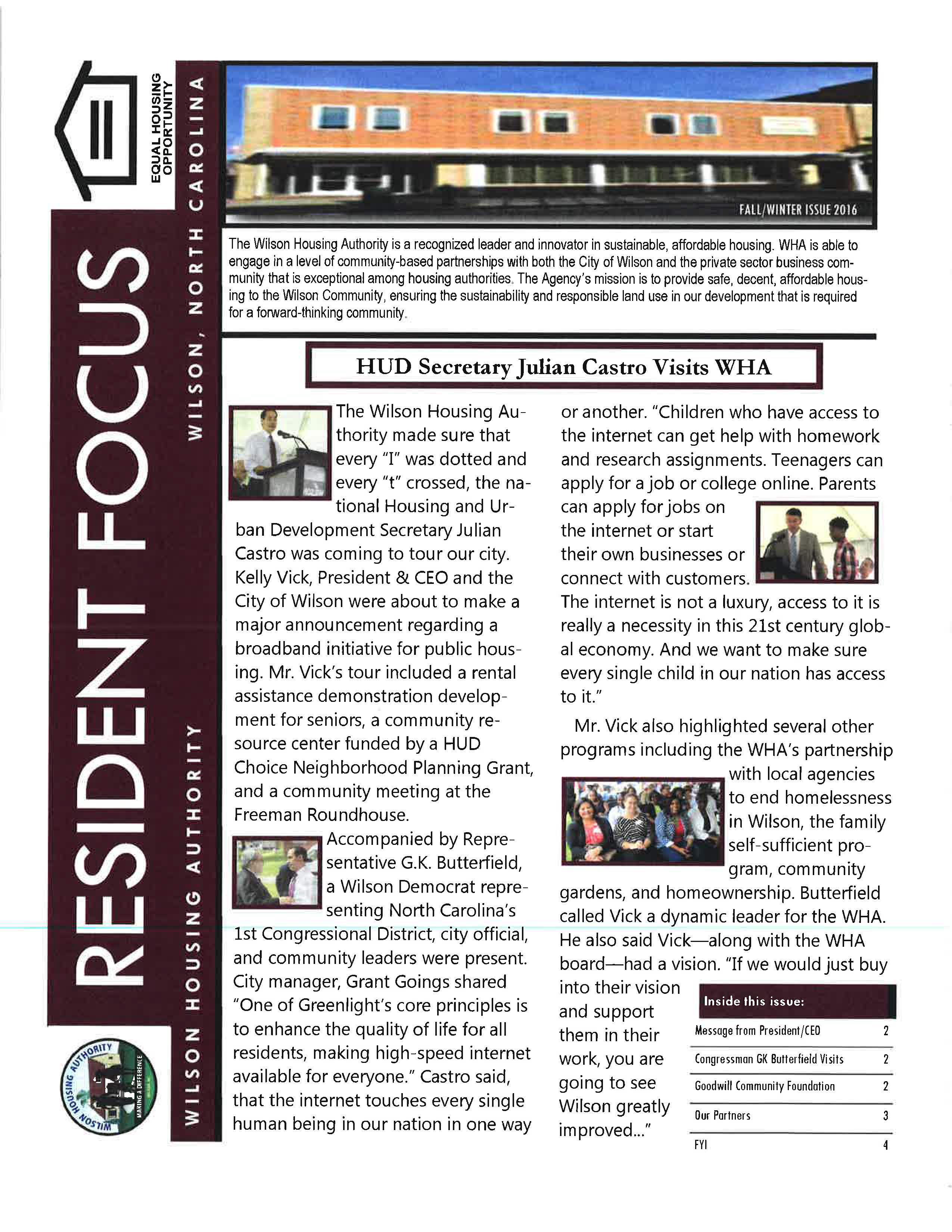 Announcements and Press Releases Wilson Housing Authority