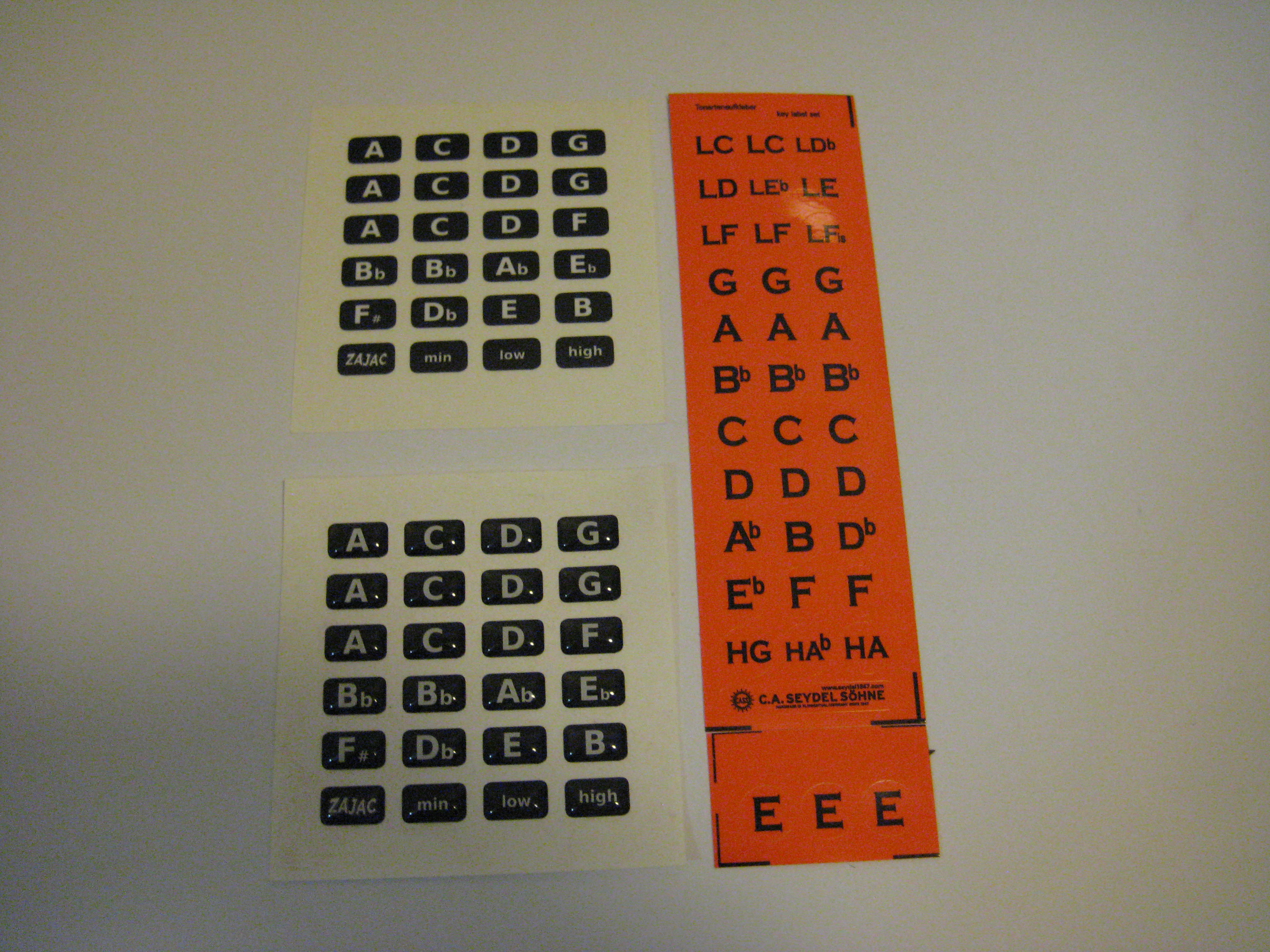 Harmonica Key Stickers Wilson Music Harmonica, Accordion Sales, Service