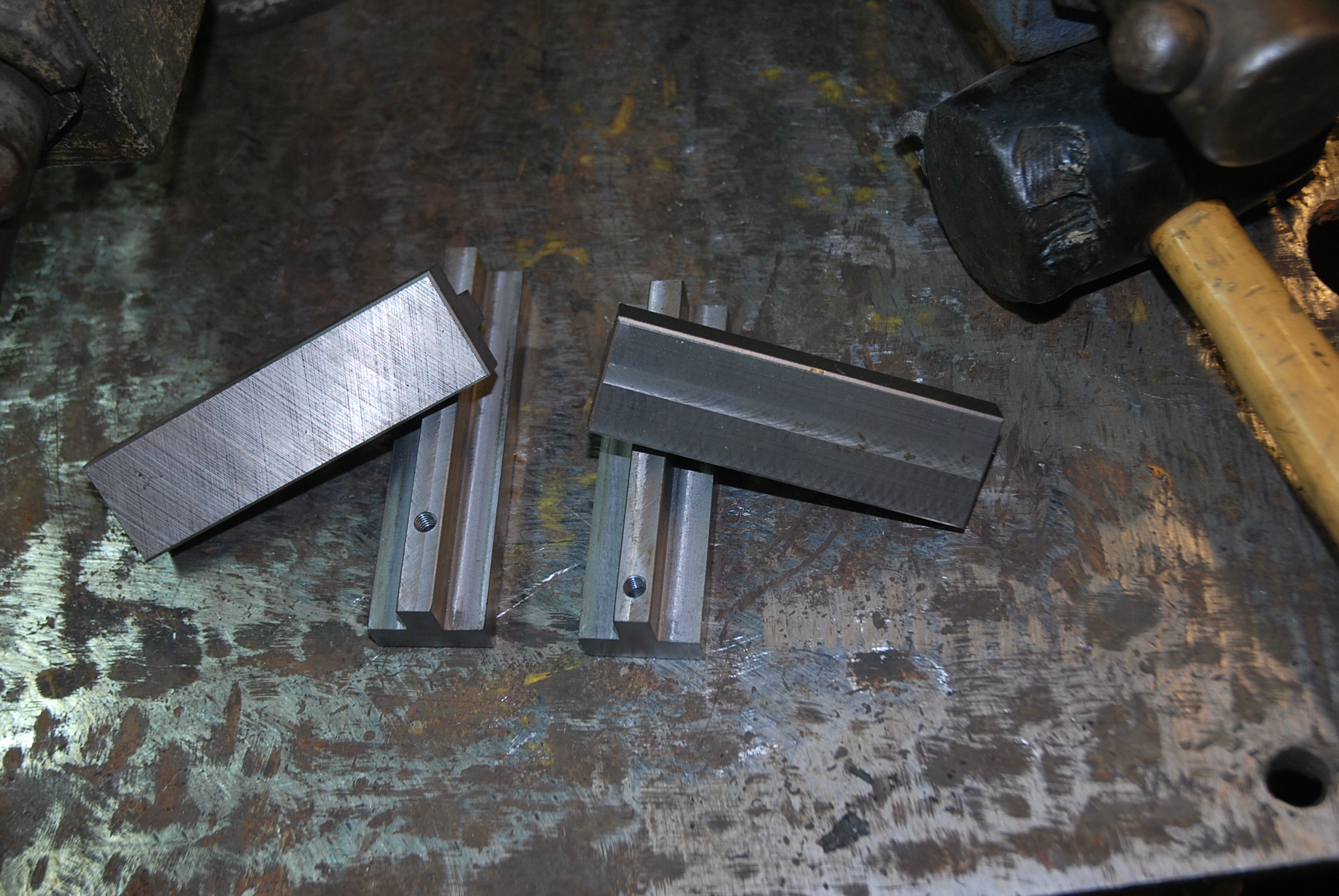 Columbian Tee Style Jaws. Bench Vise Restoration Repair
