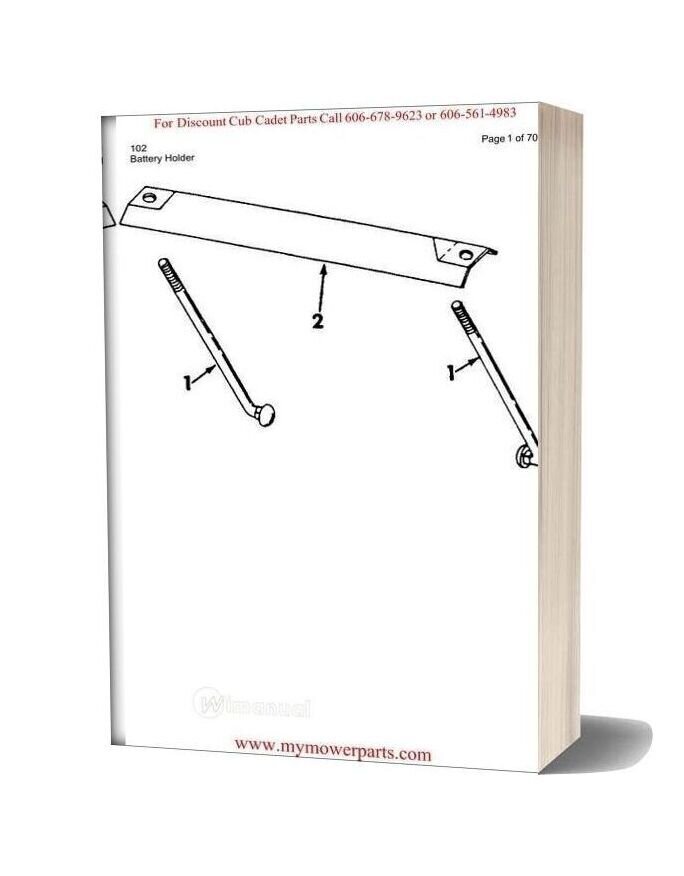 Cub Cadet Parts Manual For Model 102 Cub Cadet Parts Manual For Model 102