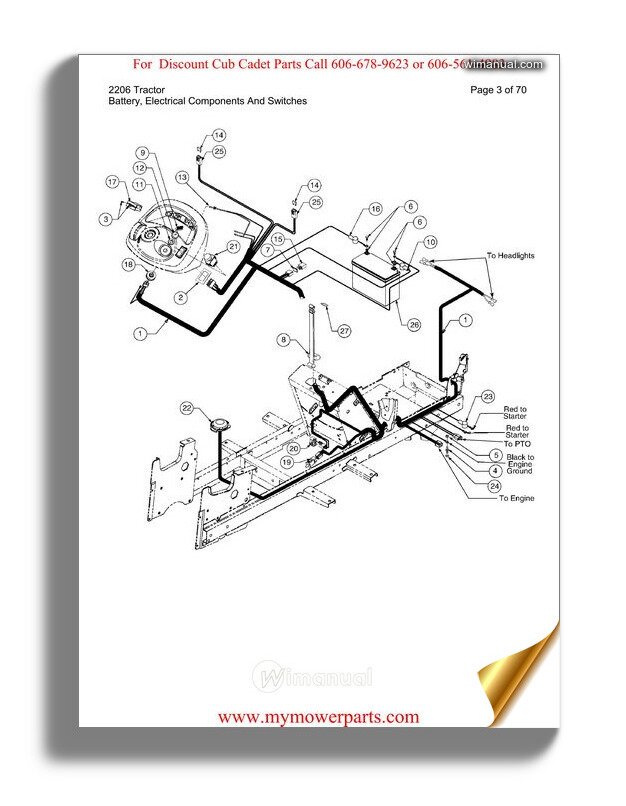 Cub Cadet Parts Manual For Model 2206 Tractor Cub Cadet Parts Manual For Model 2206 Tractor