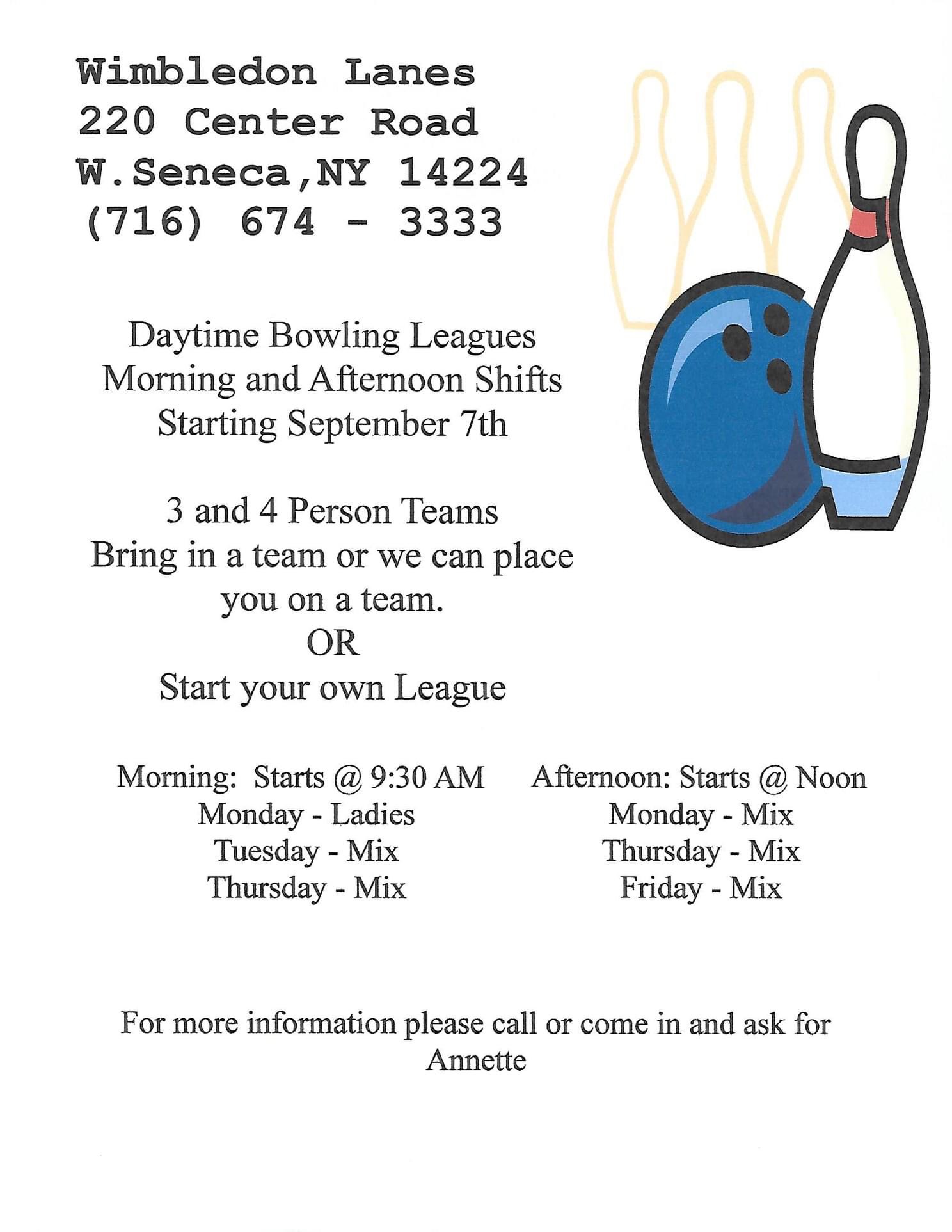 Join a League Wimbledon Lanes